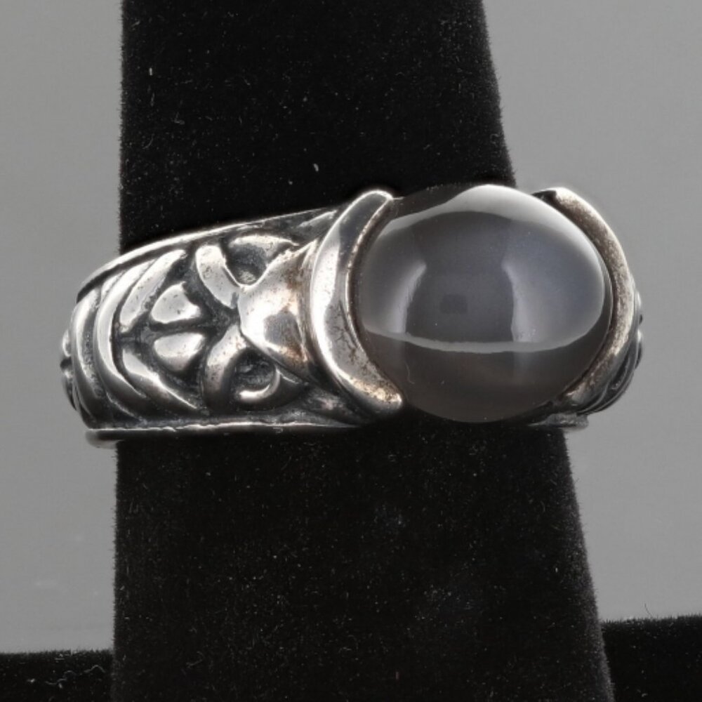 Charles Addison Signet Ring Brown Moonstone 925 Sterling sz 8